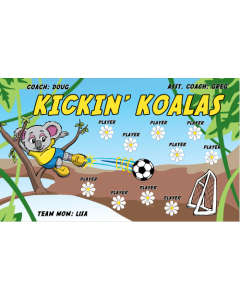 Kickin' Koalas Soccer 9oz Fabric Team Banner DIY Live Designer