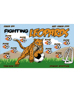 Fighting Leopards Soccer 9oz Fabric Team Banner DIY Live Designer