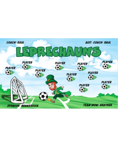 Leprechauns Soccer 9oz Fabric Team Banner DIY Live Designer
