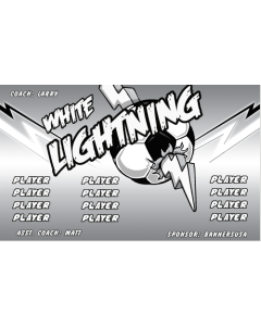 White Lightning Soccer 13oz Vinyl Team Banner DIY Live Designer