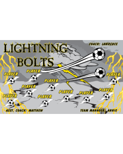 Lightning Bolts Soccer 13oz Vinyl Team Banner DIY Live Designer
