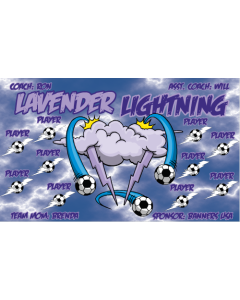 Lavender Lightning Soccer 13oz Vinyl Team Banner DIY Live Designer