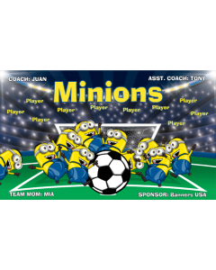 Minions Soccer 13oz Vinyl Team Banner DIY Live Designer