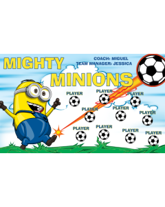 Mighty Minions Soccer 13oz Vinyl Team Banner DIY Live Designer