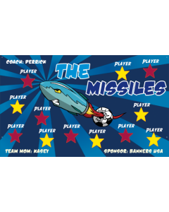 Missiles Soccer 13oz Vinyl Team Banner DIY Live Designer