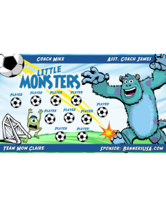 Little Monsters Soccer 9oz Fabric Team Banner DIY Live Designer