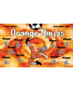 Orange Ninjas Soccer 13oz Vinyl Team Banner DIY Live Designer