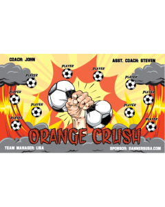 Orange Crush Soccer 13oz Vinyl Team Banner DIY Live Designer