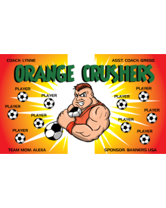 Orange Crushers Soccer 13oz Vinyl Team Banner DIY Live Designer