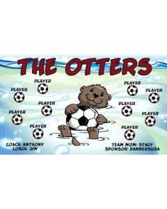 Otters Soccer 13oz Vinyl Team Banner DIY Live Designer
