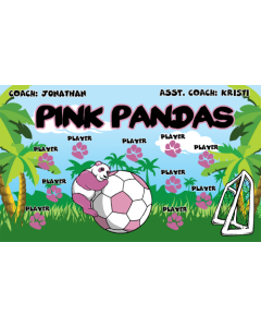 Pink Pandas Soccer 13oz Vinyl Team Banner DIY Live Designer
