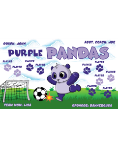 Purple Pandas Soccer 13oz Vinyl Team Banner DIY Live Designer