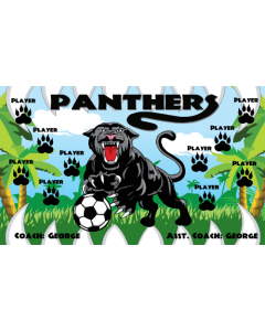 Panthers Soccer 9oz Fabric Team Banner DIY Live Designer