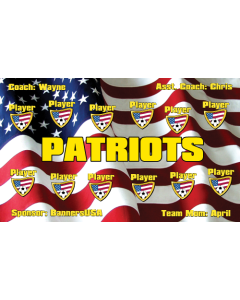 Patriots Soccer 9oz Fabric Team Banner DIY Live Designer