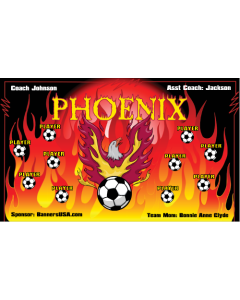 Phoenix Soccer 9oz Fabric Team Banner DIY Live Designer