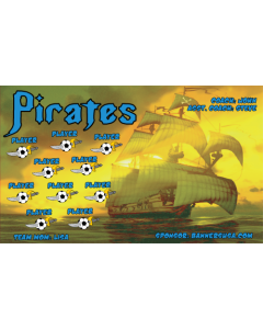 Pirates Soccer 13oz Vinyl Team Banner DIY Live Designer