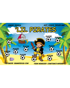 Lil' Pirates Soccer 9oz Fabric Team Banner DIY Live Designer