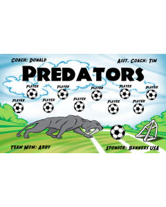 Predators Soccer 9oz Fabric Team Banner DIY Live Designer
