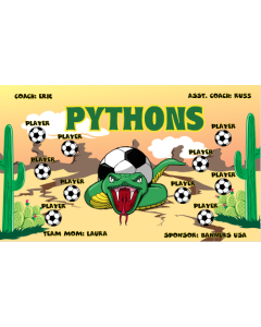 Pythons Soccer 13oz Vinyl Team Banner DIY Live Designer