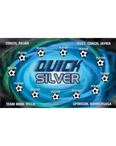 Quick Silver Soccer 9oz Fabric Team Banner DIY Live Designer