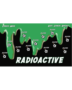 Radioactive Soccer 9oz Fabric Team Banner DIY Live Designer