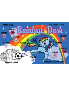 Rainbow Dash Soccer 9oz Fabric Team Banner DIY Live Designer