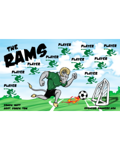 Rams Soccer 13oz Vinyl Team Banner DIY Live Designer