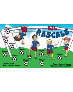 Lil' Rascals Soccer 9oz Fabric Team Banner DIY Live Designer