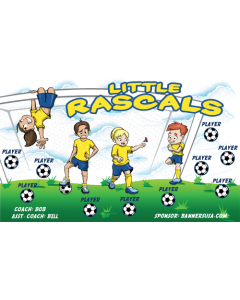 Little Rascals Soccer 9oz Fabric Team Banner DIY Live Designer