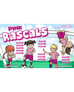 Pink Rascals Soccer 13oz Vinyl Team Banner DIY Live Designer