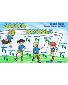 Soccer Rascals Soccer 9oz Fabric Team Banner DIY Live Designer