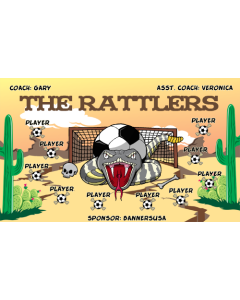 Rattlers Soccer 9oz Fabric Team Banner DIY Live Designer