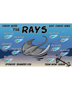Rays Soccer 9oz Fabric Team Banner DIY Live Designer