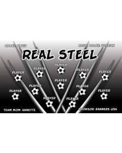 Real Steel Soccer 9oz Fabric Team Banner DIY Live Designer