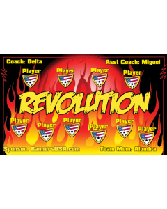 Revolution Soccer 9oz Fabric Team Banner DIY Live Designer