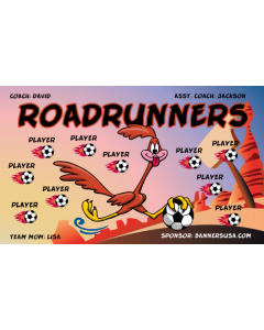 Roadrunners Soccer 9oz Fabric Team Banner DIY Live Designer