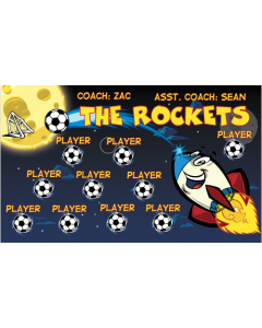 Rockets Soccer 9oz Fabric Team Banner DIY Live Designer