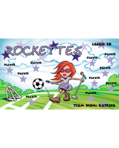Rockettes Soccer 9oz Fabric Team Banner DIY Live Designer