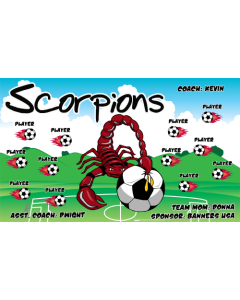 Scorpions Soccer 9oz Fabric Team Banner DIY Live Designer