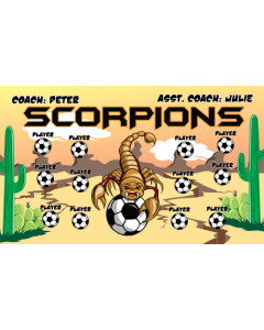 Scorpions Soccer 9oz Fabric Team Banner DIY Live Designer