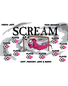 Scream Soccer 9oz Fabric Team Banner DIY Live Designer
