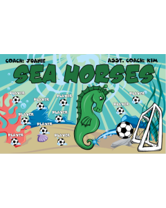 Sea Horses Soccer 13oz Vinyl Team Banner DIY Live Designer