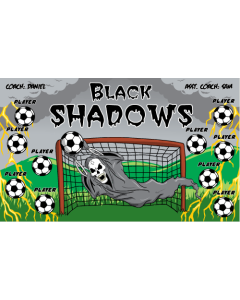 Black Shadows Soccer 9oz Fabric Team Banner DIY Live Designer