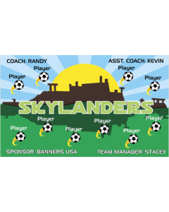 Skylanders Soccer 9oz Fabric Team Banner DIY Live Designer