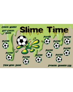 Slime Time Soccer 9oz Fabric Team Banner DIY Live Designer