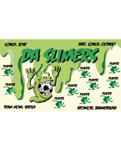 Da Slimers Soccer 9oz Fabric Team Banner DIY Live Designer