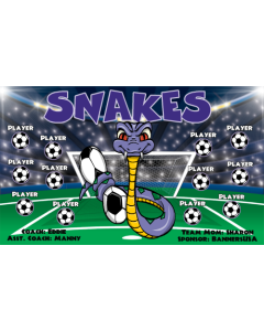 Snakes Soccer 9oz Fabric Team Banner DIY Live Designer