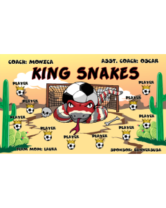 King Snakes Soccer 9oz Fabric Team Banner DIY Live Designer
