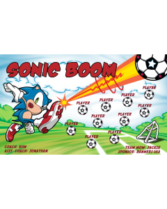 Sonic Boom Soccer 13oz Vinyl Team Banner DIY Live Designer