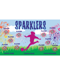 Sparklers Soccer 9oz Fabric Team Banner DIY Live Designer